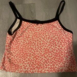 Rare Pink & Black Cheetah Print Tank Brandy Melville